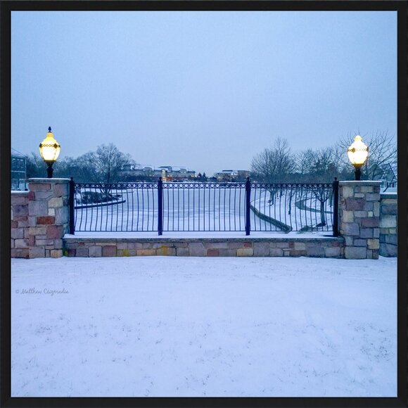 A Cold Snowy Evening at Robbinsville Town Center